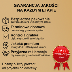 Image of Karykatura na 40. - druk na szkle, portret z Twojego zdjęcia