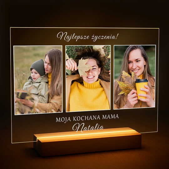 Z najlepszymi życzeniami dla mamy - druk na szkle z Twojego zdjęcia