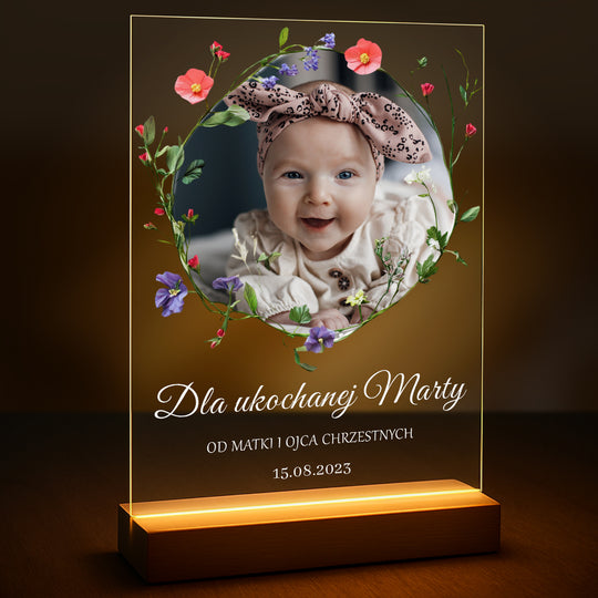 Dla ukochanej chrześnicy - druk na szkle z Twojego zdjęcia