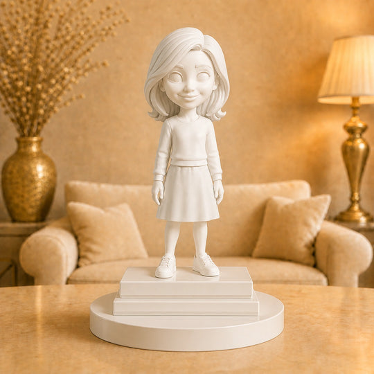 Wyjątkowy prezent dla dziewczynki – personalizowana figurka 3D Karykatura Dziewczynka