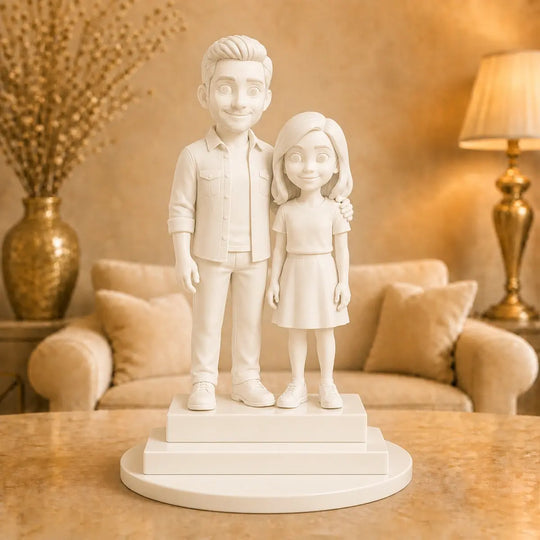Wyjątkowy prezent dla taty i córki – personalizowana figurka 3D Tata i córka
