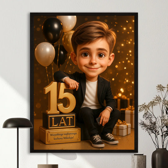 15 urodziny - plakat z Twojego zdjęcia