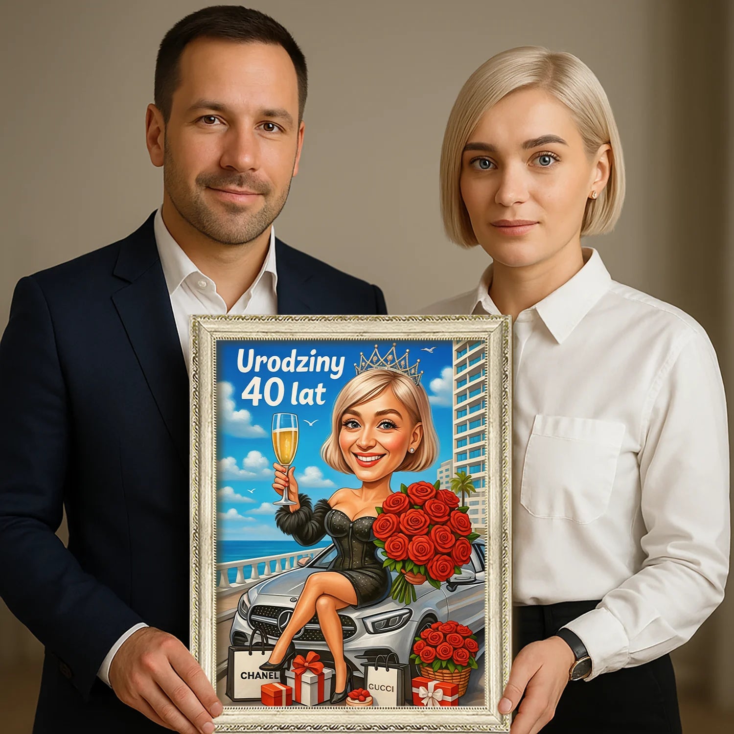 Image of Portret na 40. urodziny- obraz na płótnie z Twojego zdjęcia