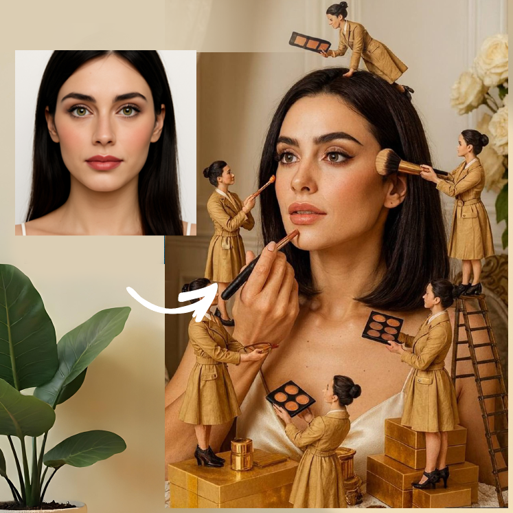 Make up portret - obraz na płótnie z Twojego zdjęcia