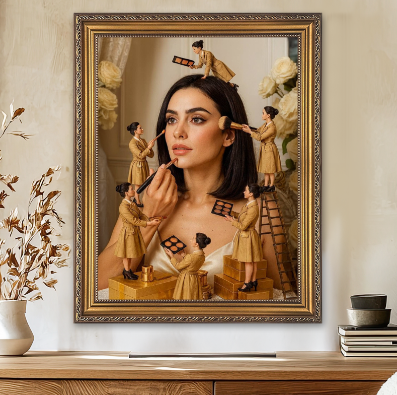 Make up portret - obraz na płótnie z Twojego zdjęcia