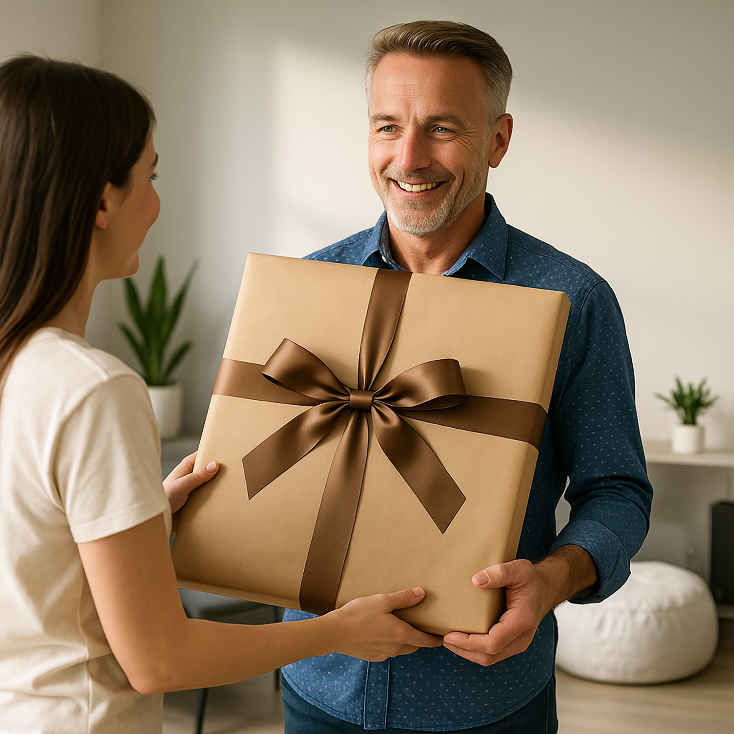 Mężczyzna z bukietem kwiatów - obraz na płótnie z Twojego zdjęcia