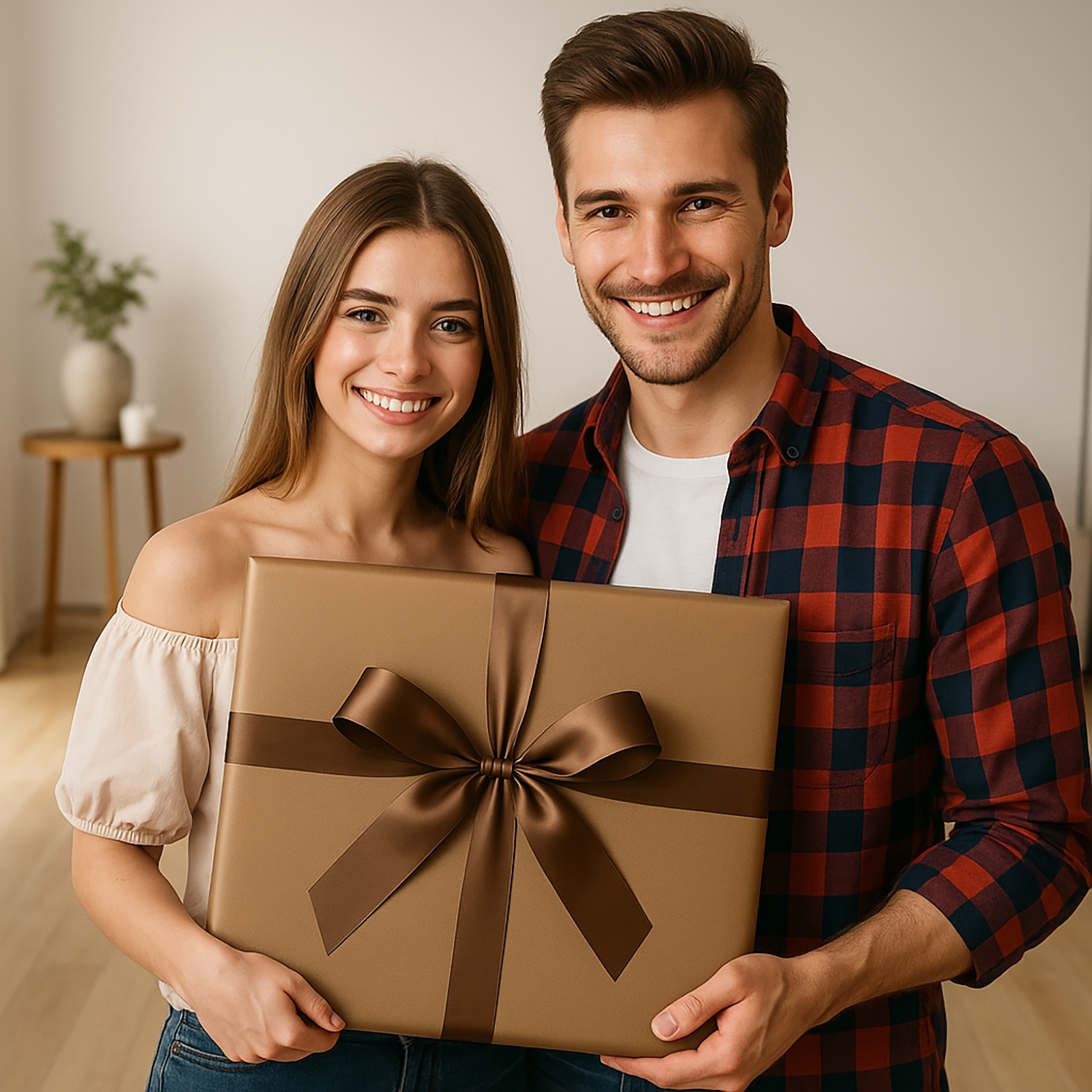 Portret pary jak z lat 30. - obraz na płótnie z Twojego zdjęcia