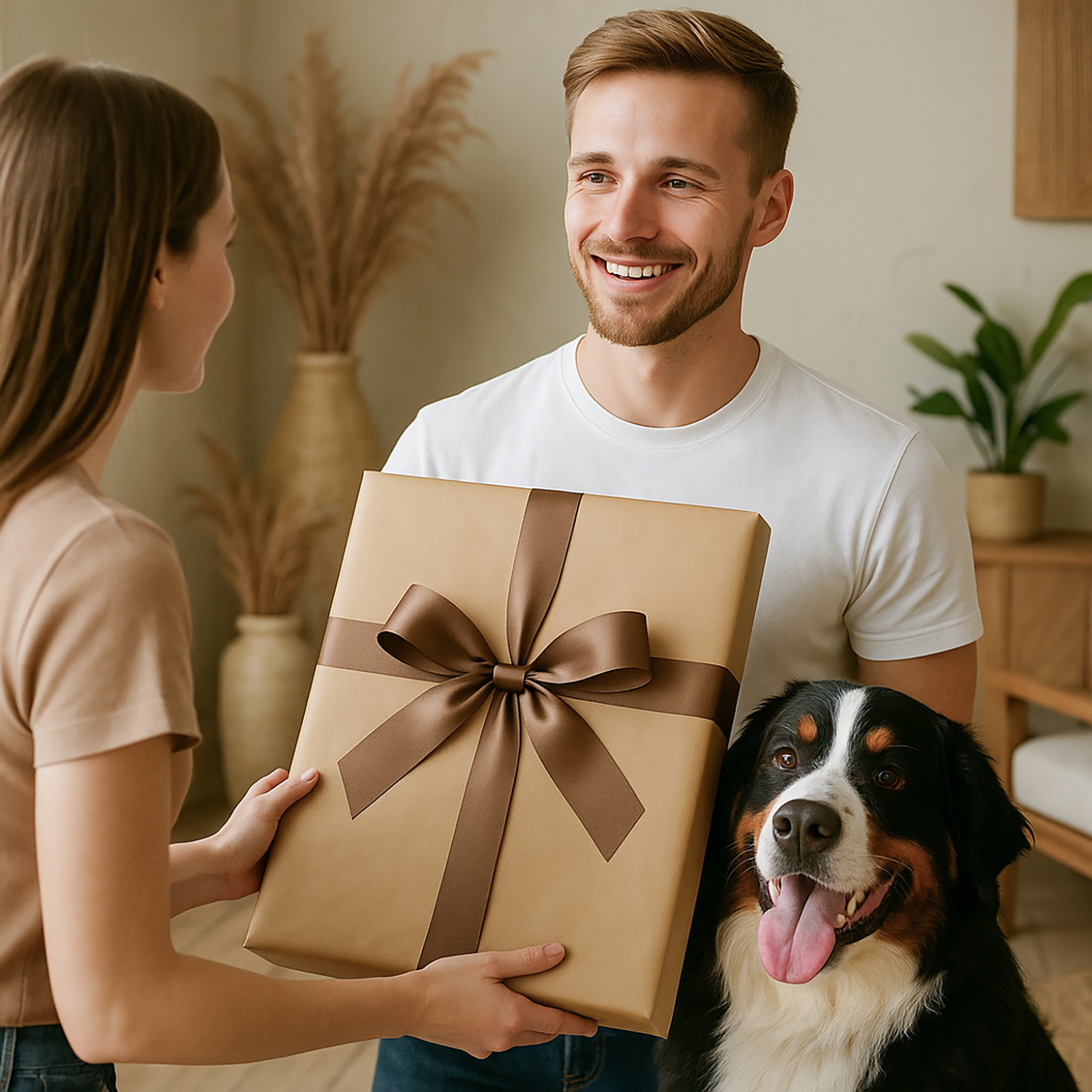 Portret szlachcica z pupilem - obraz na płótnie z Twojego zdjęcia