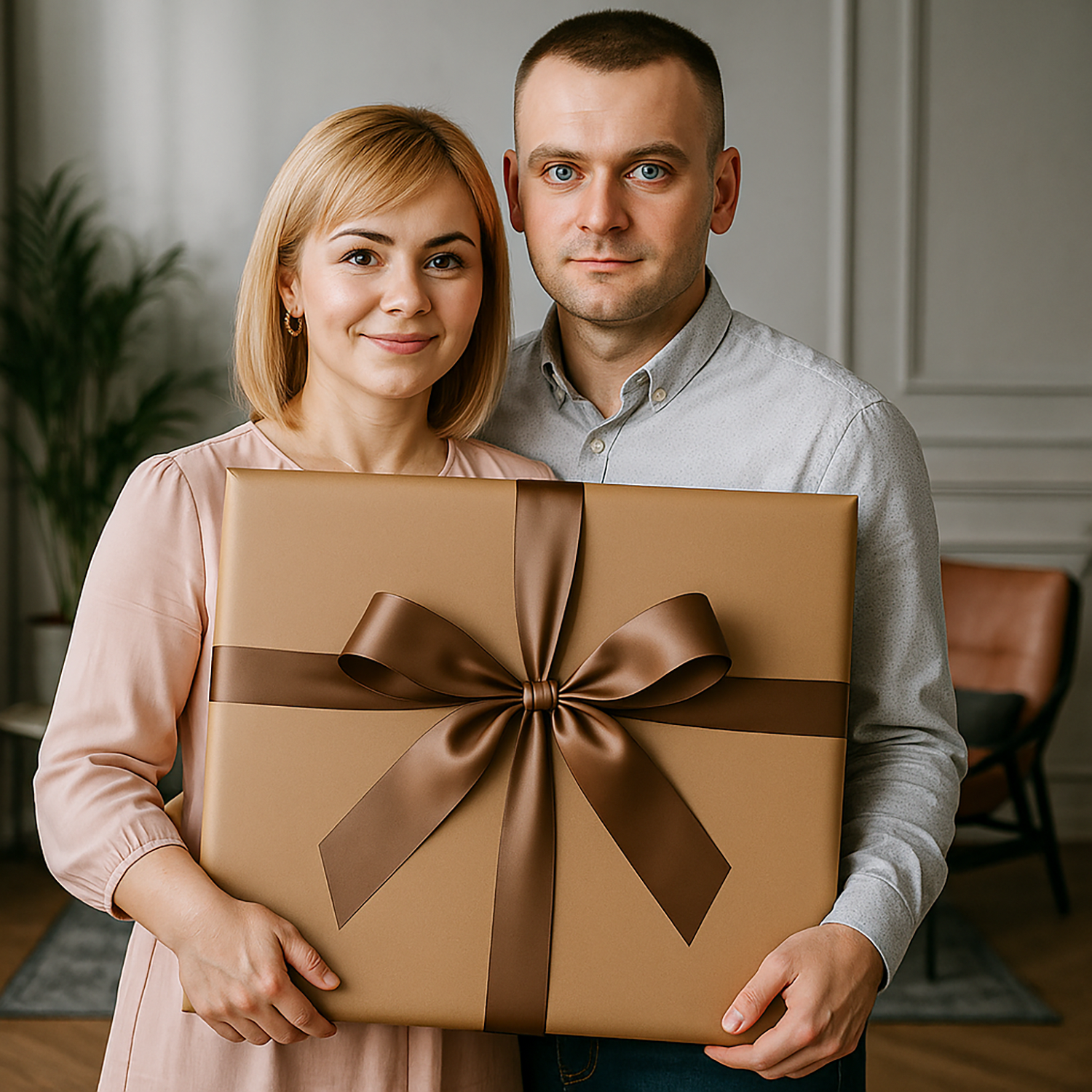 Image of Portret królewskiego duetu - obraz na płótnie z Twojego zdjęcia