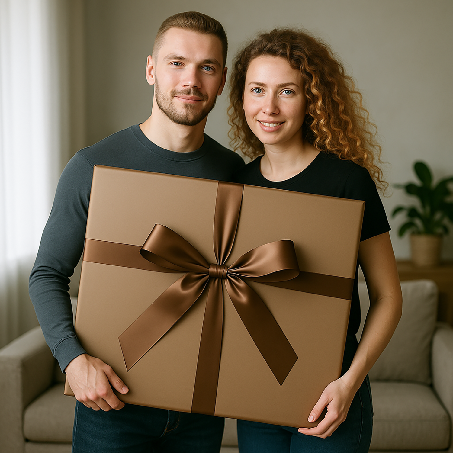 Portret pary w stylu Simpsonów - obraz na płótnie z Twojego zdjęcia