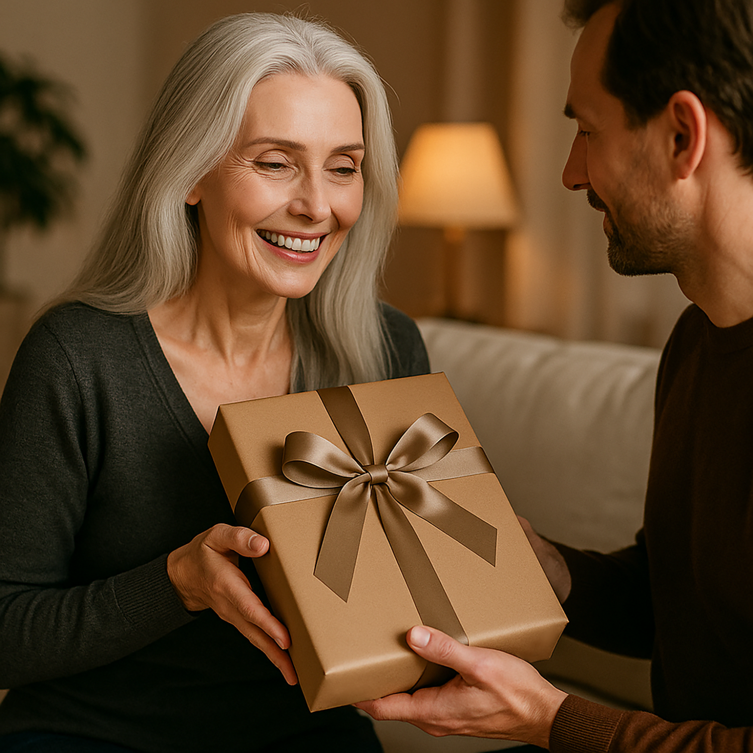 Image of Jej świąteczna ilustracja z życzeniami - druk na szkle, portret z Twojego zdjęcia