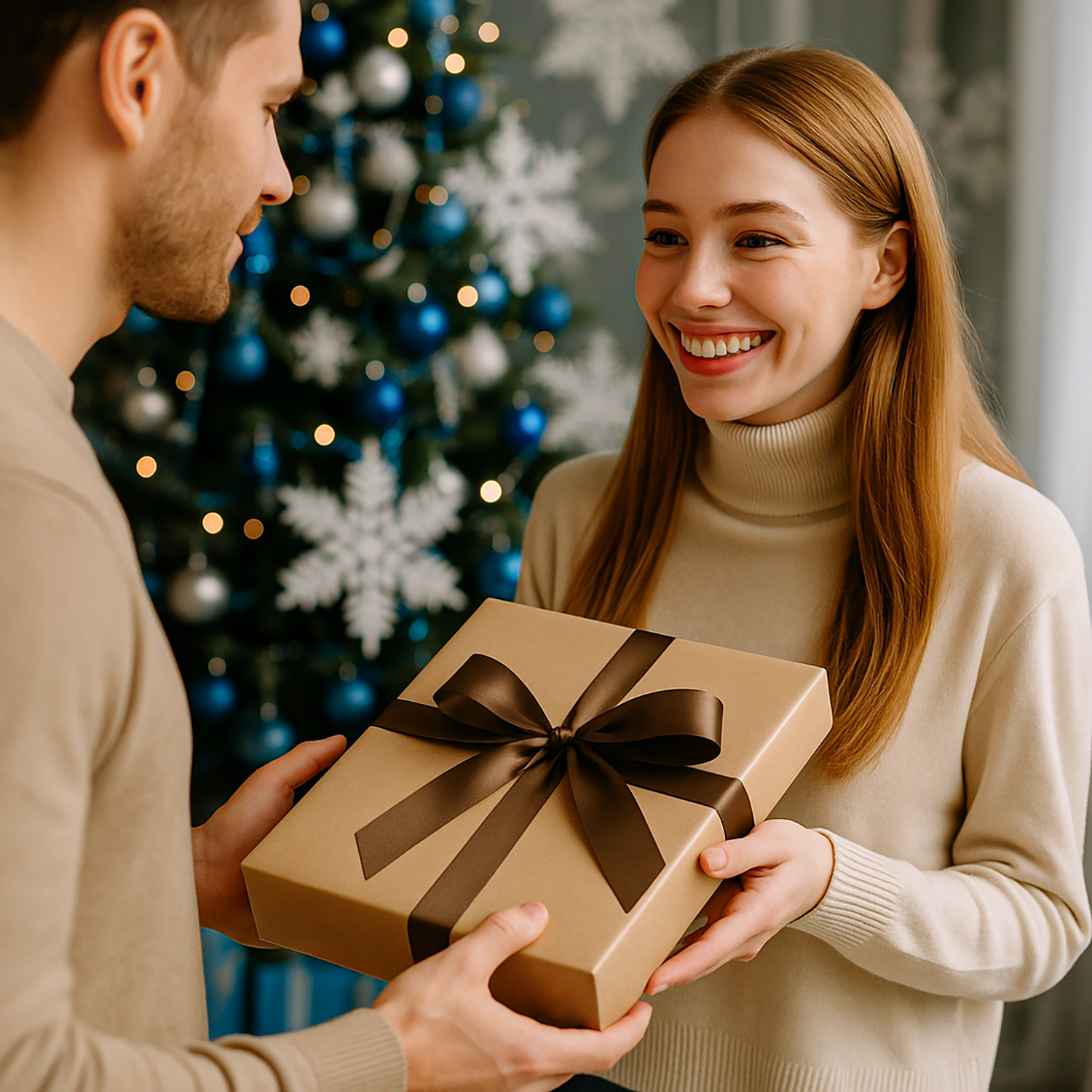 Image of Dziewczyna przy choince - druk na szkle, portret z Twojego zdjęcia