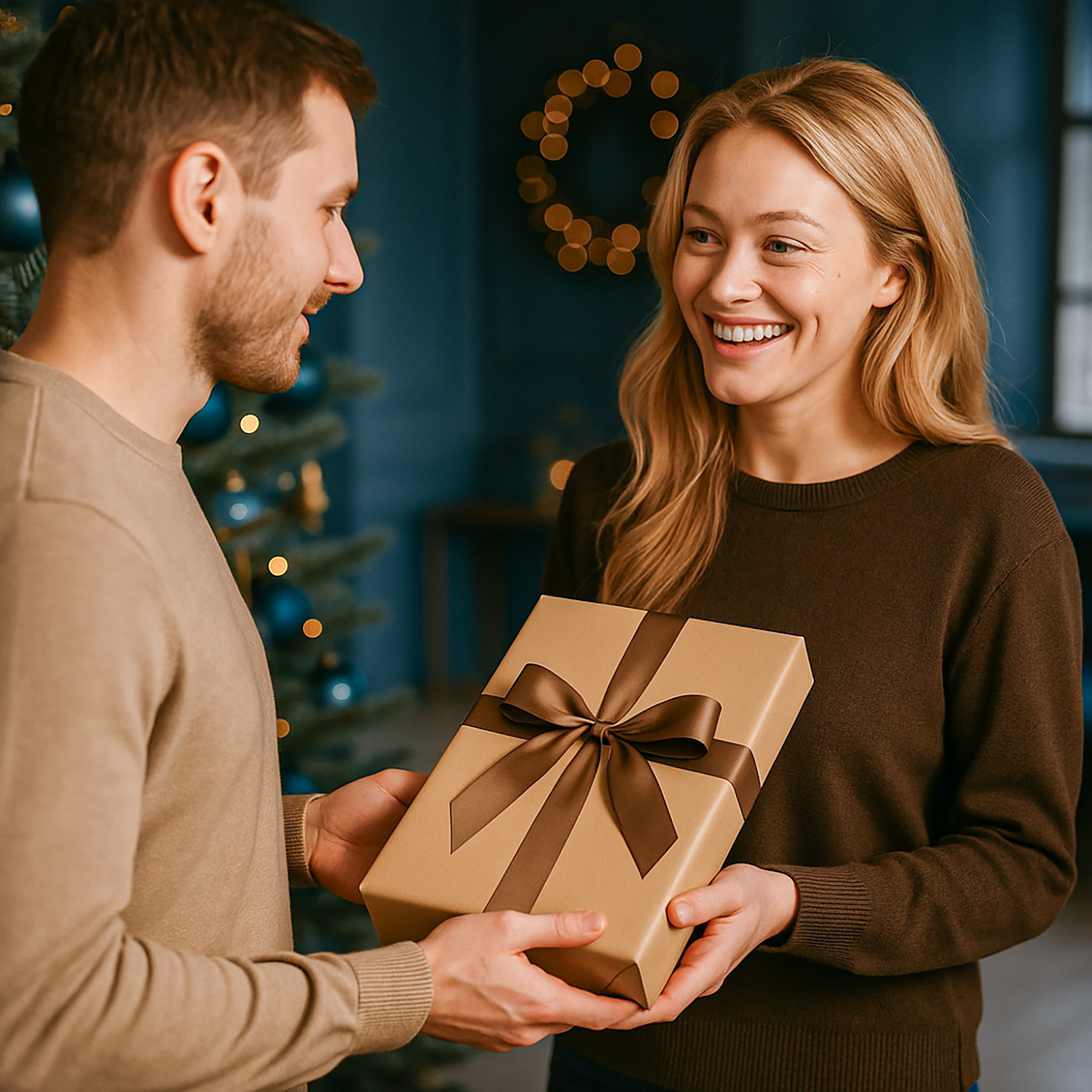 Image of Dziewczyna w świątecznej scenerii - druk na szkle, portret z Twojego zdjęcia