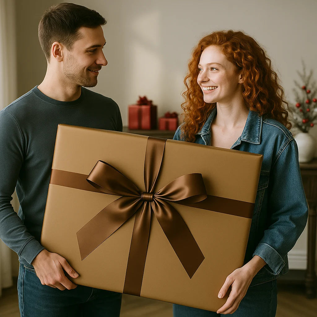 Image of Świąteczna dziewczyna w stylu animacji - plakat z Twojego zdjęcia