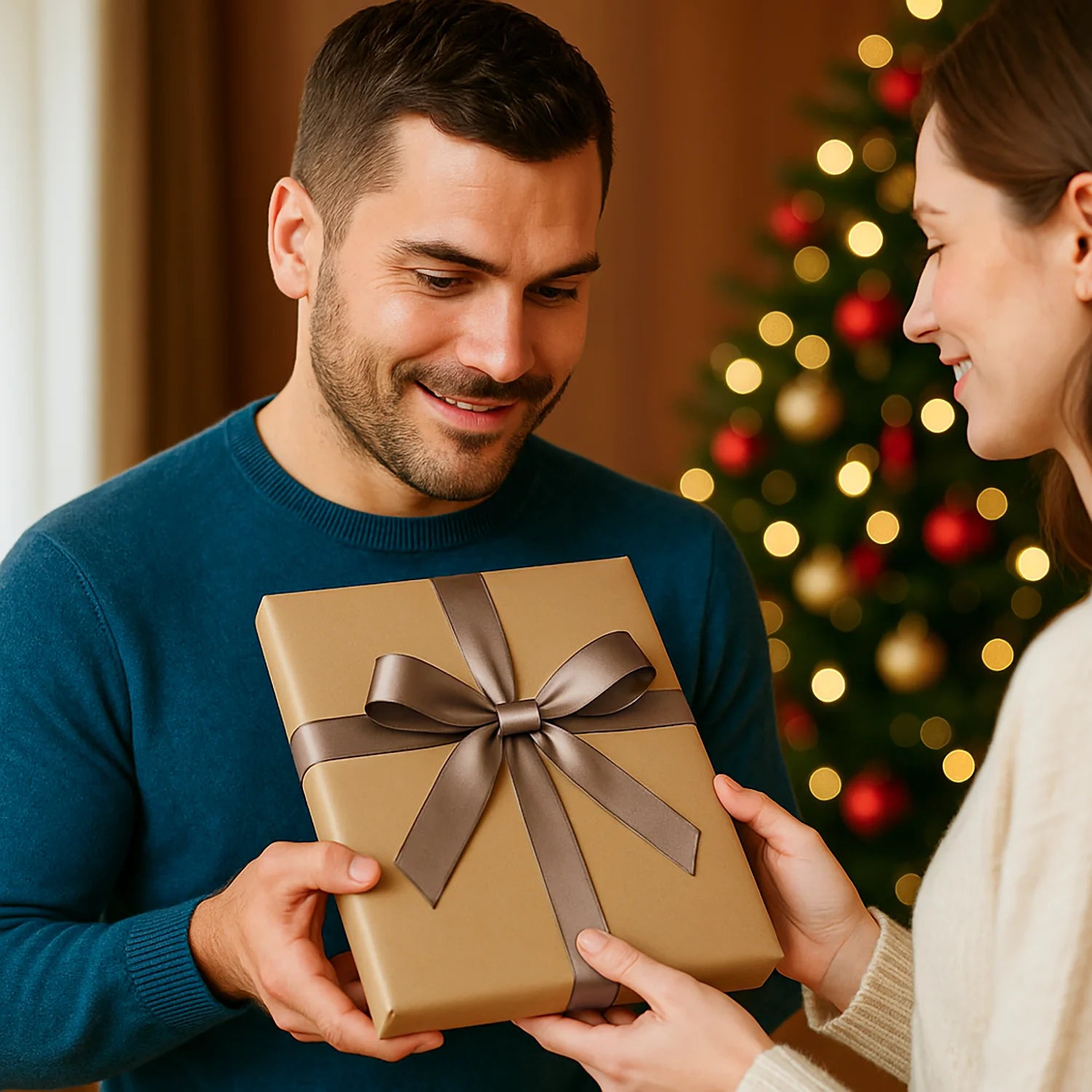Image of Wesołe Święta - druk na szkle, portret z Twojego zdjęcia