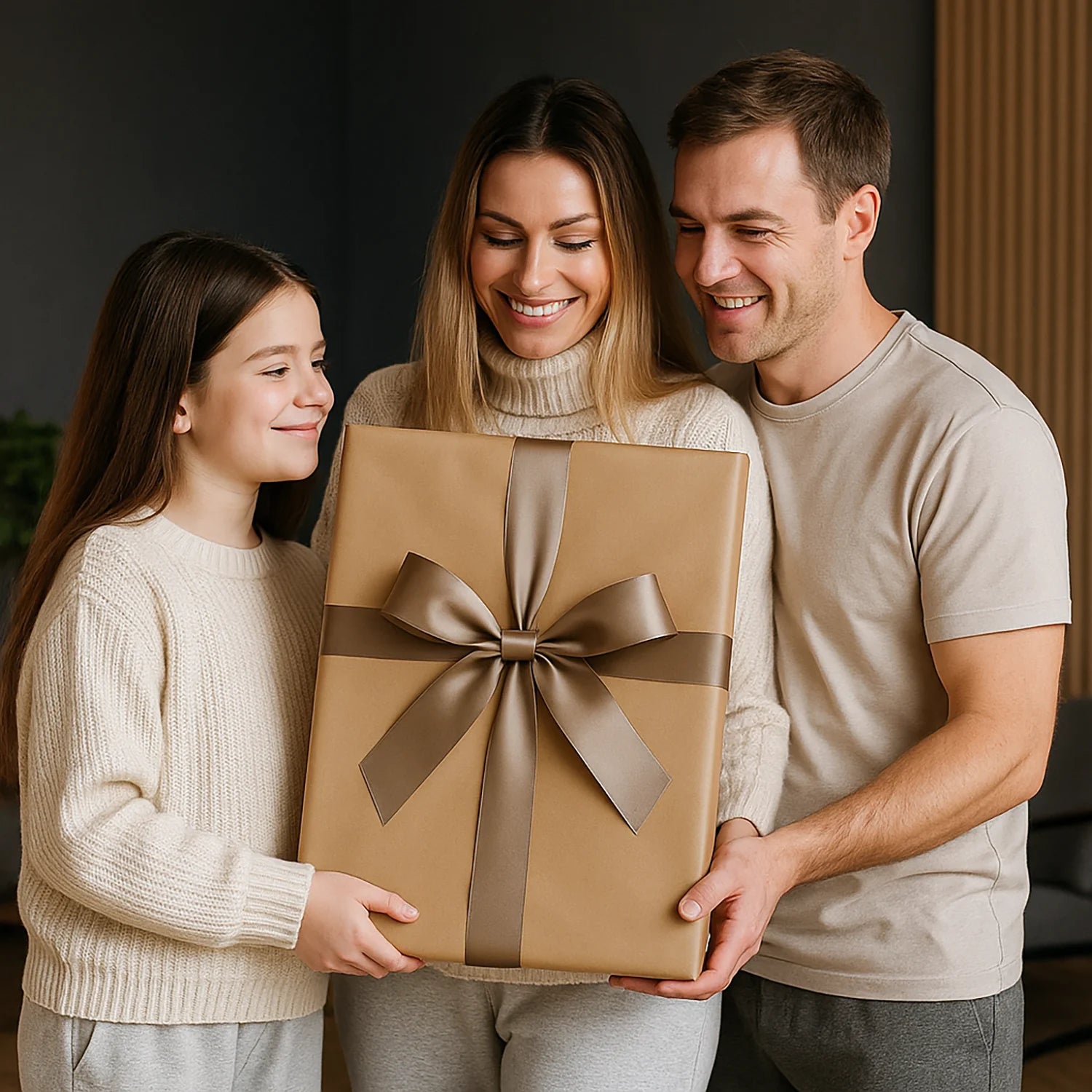 Image of Życzenia świąteczne od rodziny - kolaż na płótnie z Twojego zdjęcia