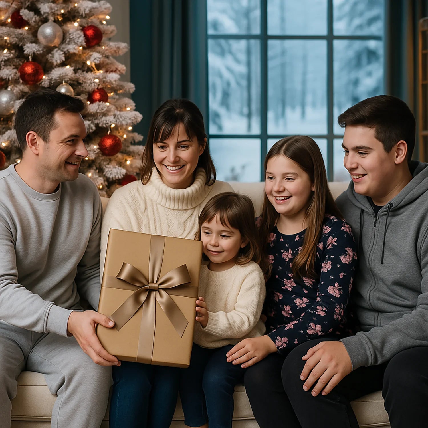 Image of Świąteczny kolaż dla najwspanialszych dziadków - druk na szkle z Twojego zdjęcia