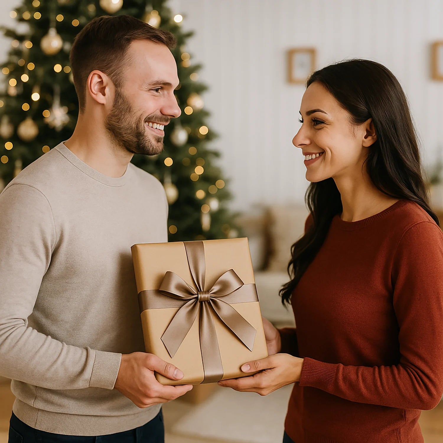 Image of Kolaż świątecznych zdjęć zakochanych - druk na szkle z Twojego zdjęcia