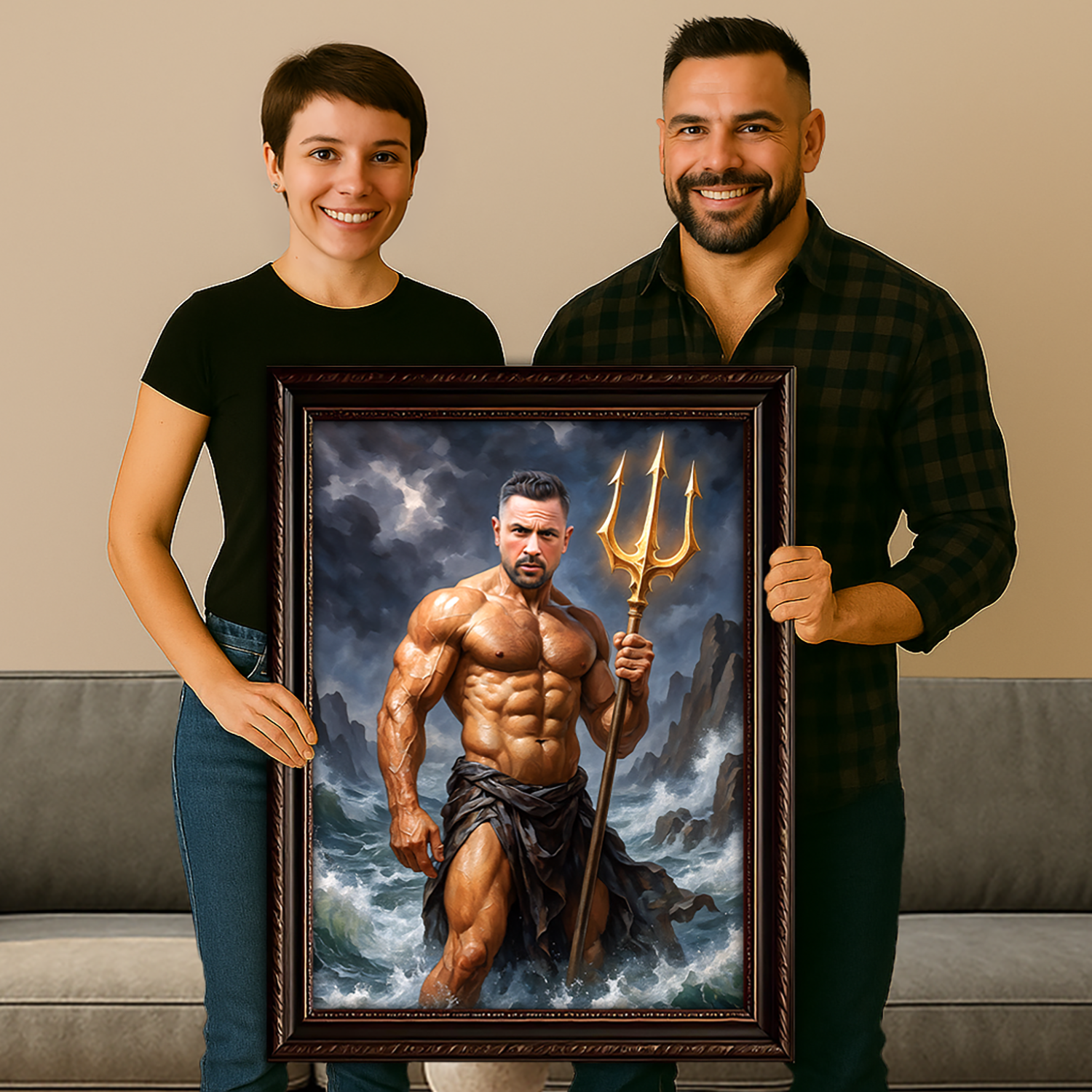 Image of Portret Posejdona - obraz na płótnie z Twojego zdjęcia