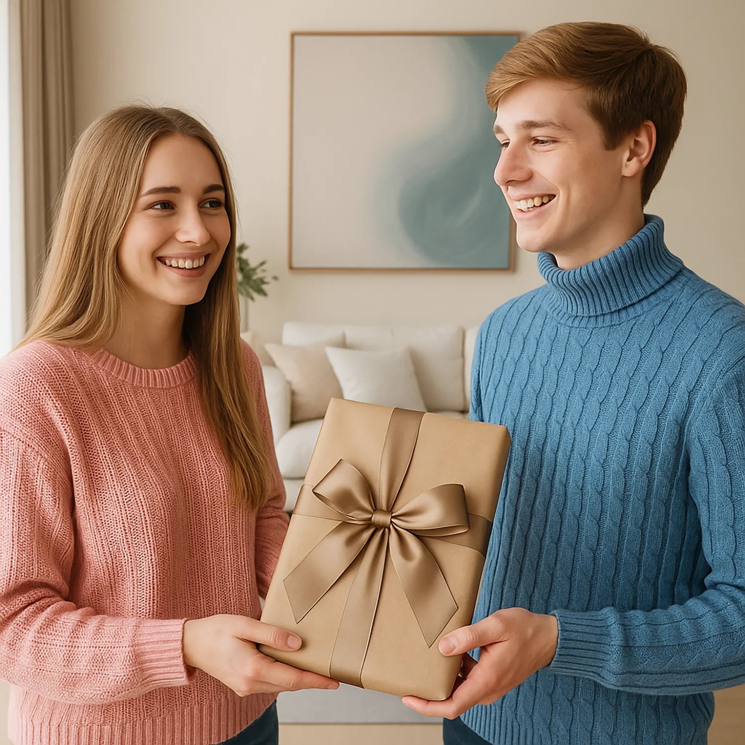 Image of Para w stylu figurek - druk na szkle z Twojego zdjęcia