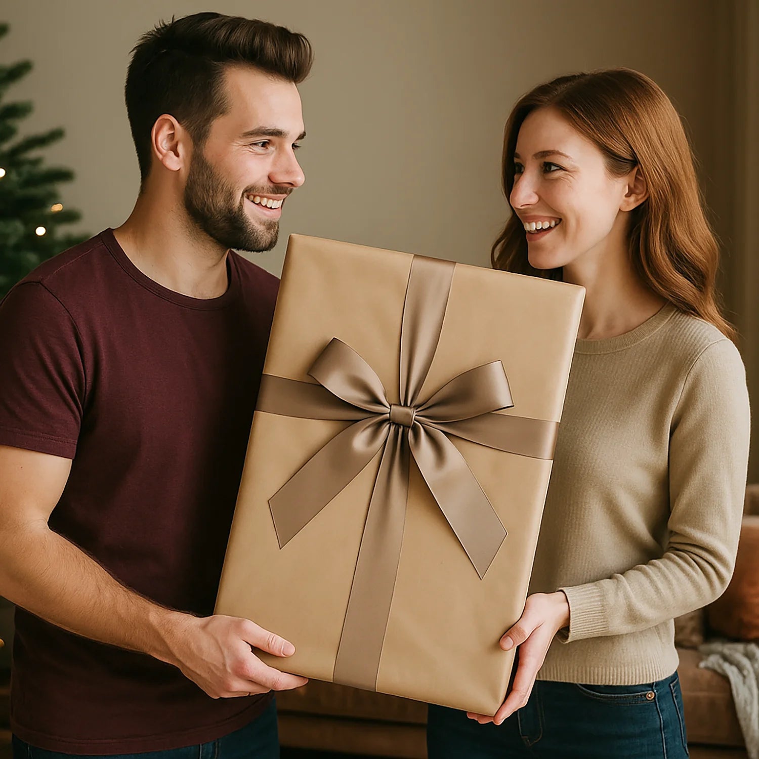 Image of Mężczyzna w świątecznej wersji - obraz na płótnie z Twojego zdjęcia