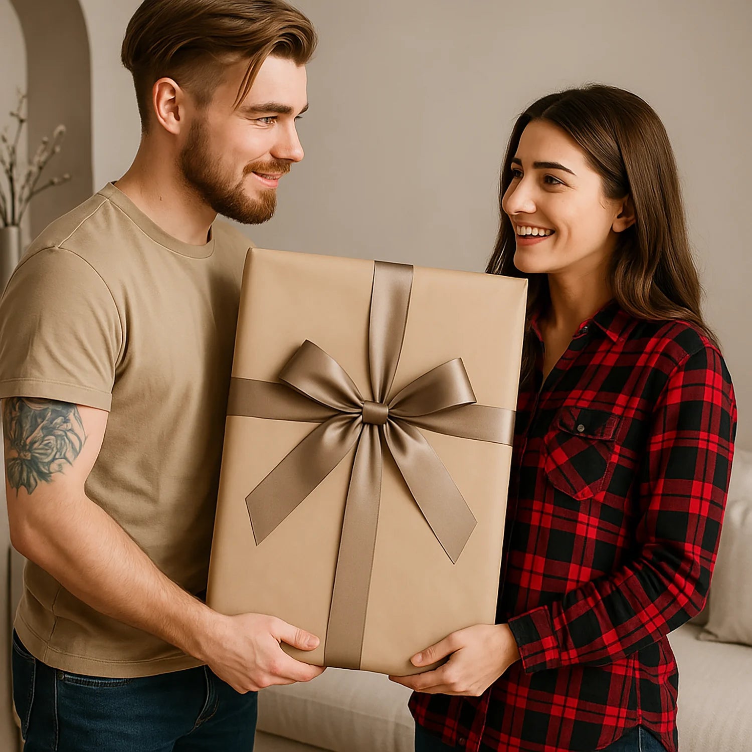 Image of Walentynkowy portret zakochanych - obraz na płótnie z Twojego zdjęcia