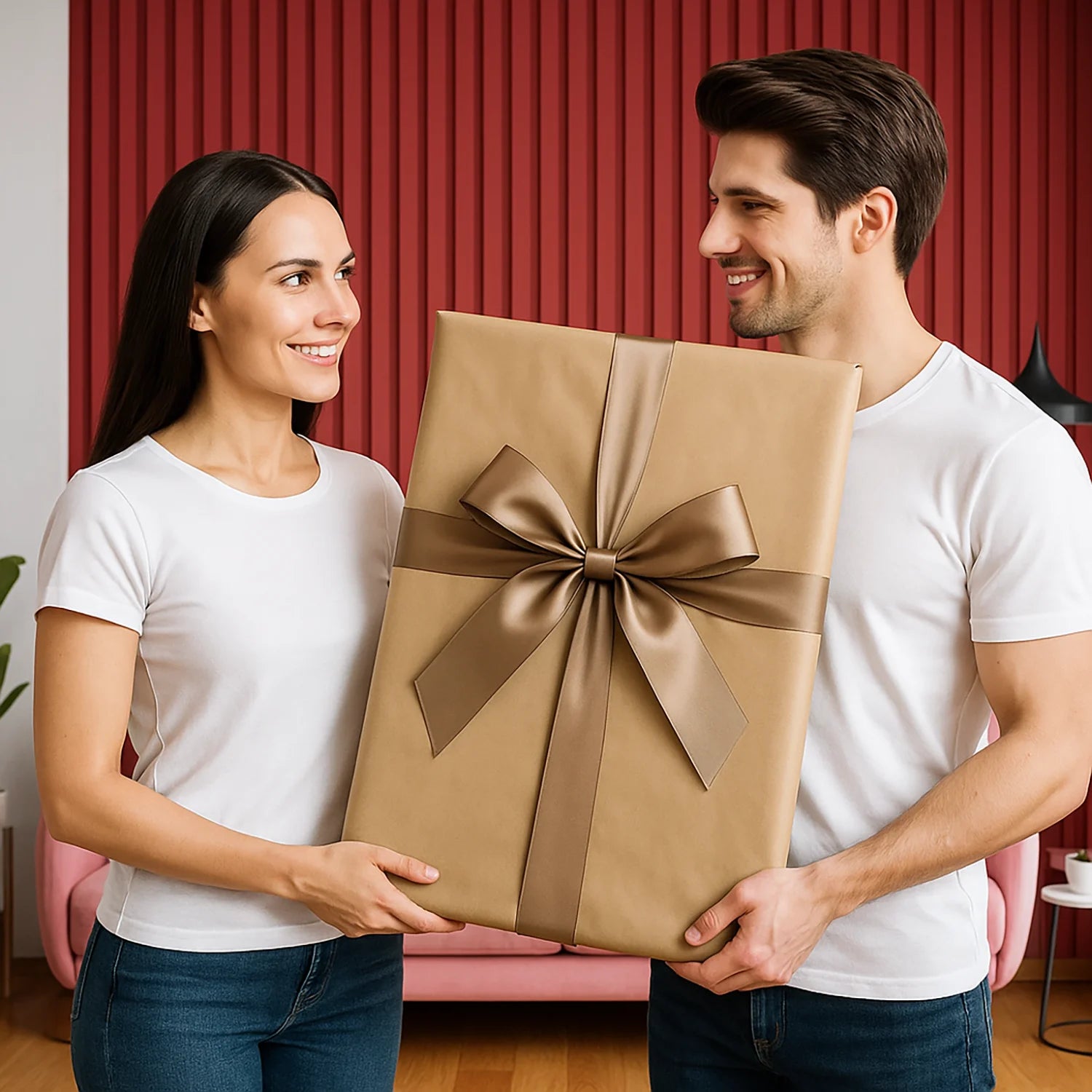 Image of Para w stylu romantycznej karykatury - plakat z Twojego zdjęcia