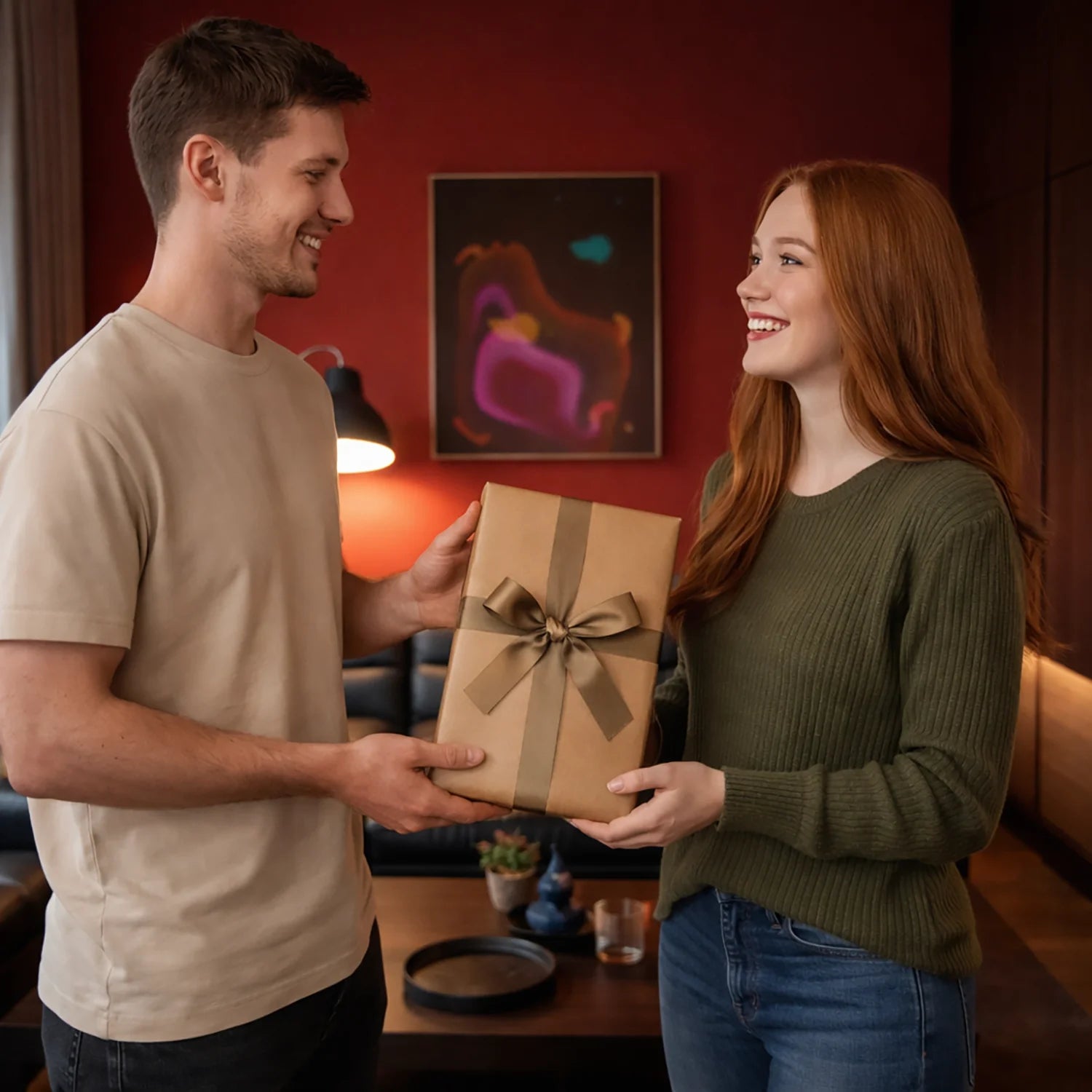 Image of Jej rocznicowa ilustracja - druk na szkle z Twojego zdjęcia