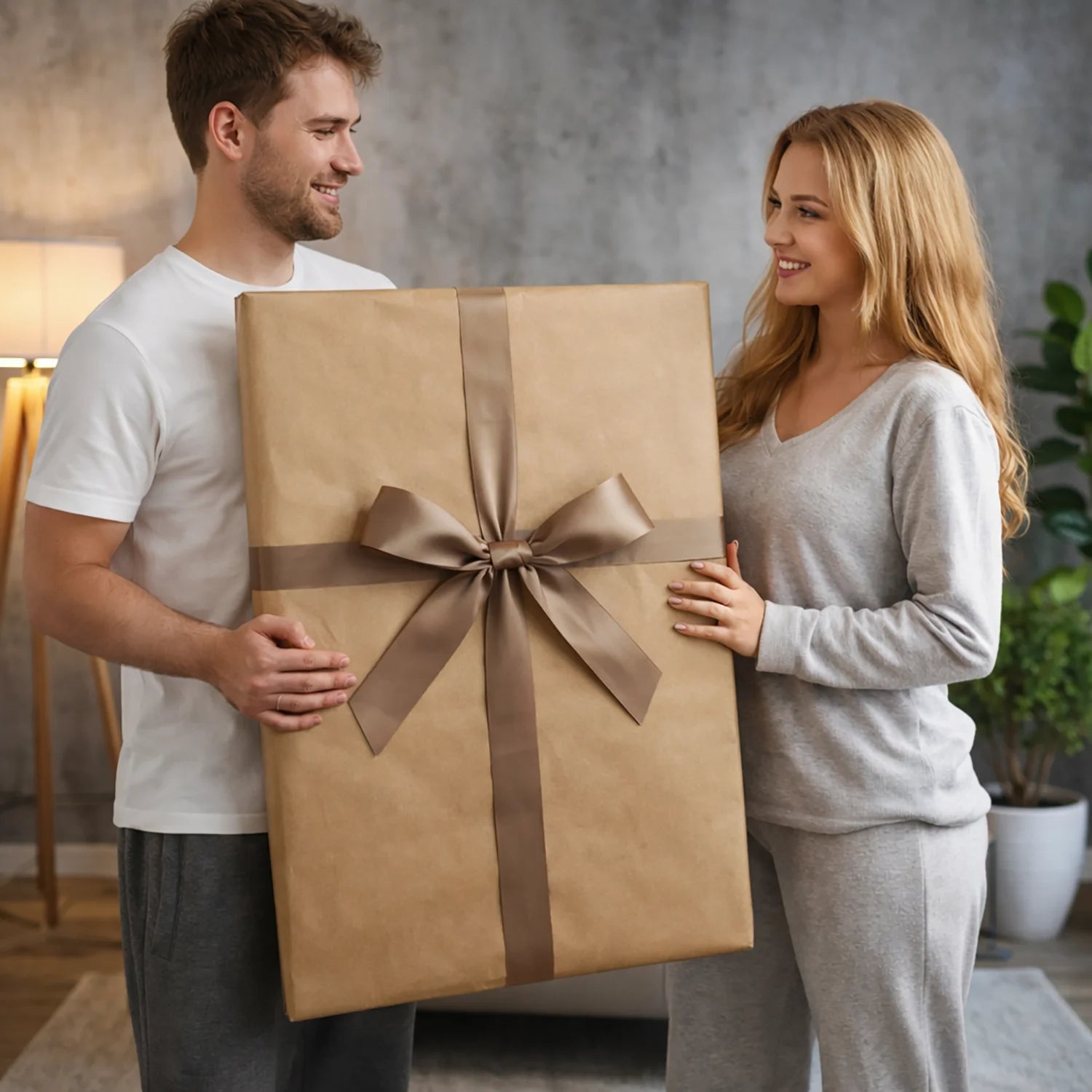 Image of Jej szczęśliwy dzień Walentynek - obraz na płótnie z Twojego zdjęcia