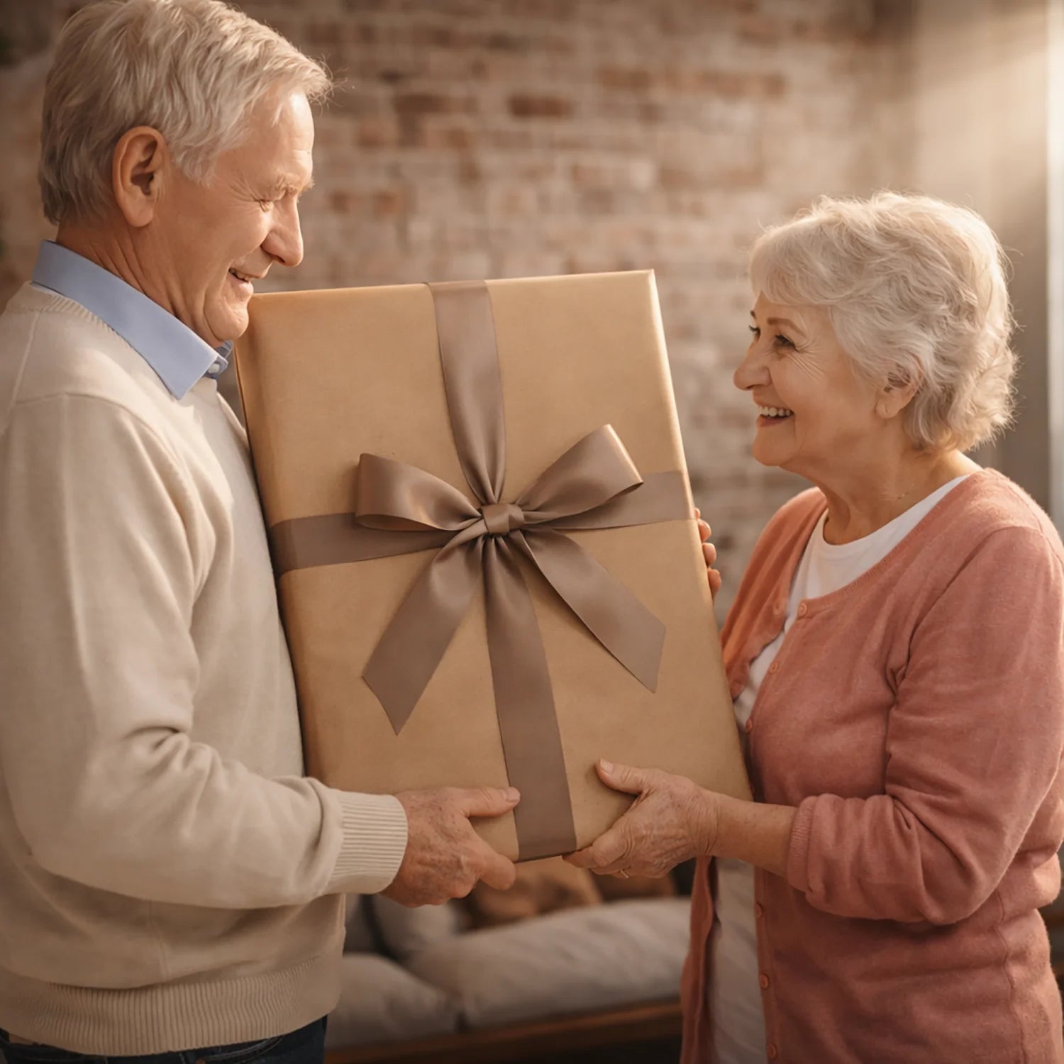 Image of Portret dziadków w stylu animacji - obraz na płótnie z Twojego zdjęcia
