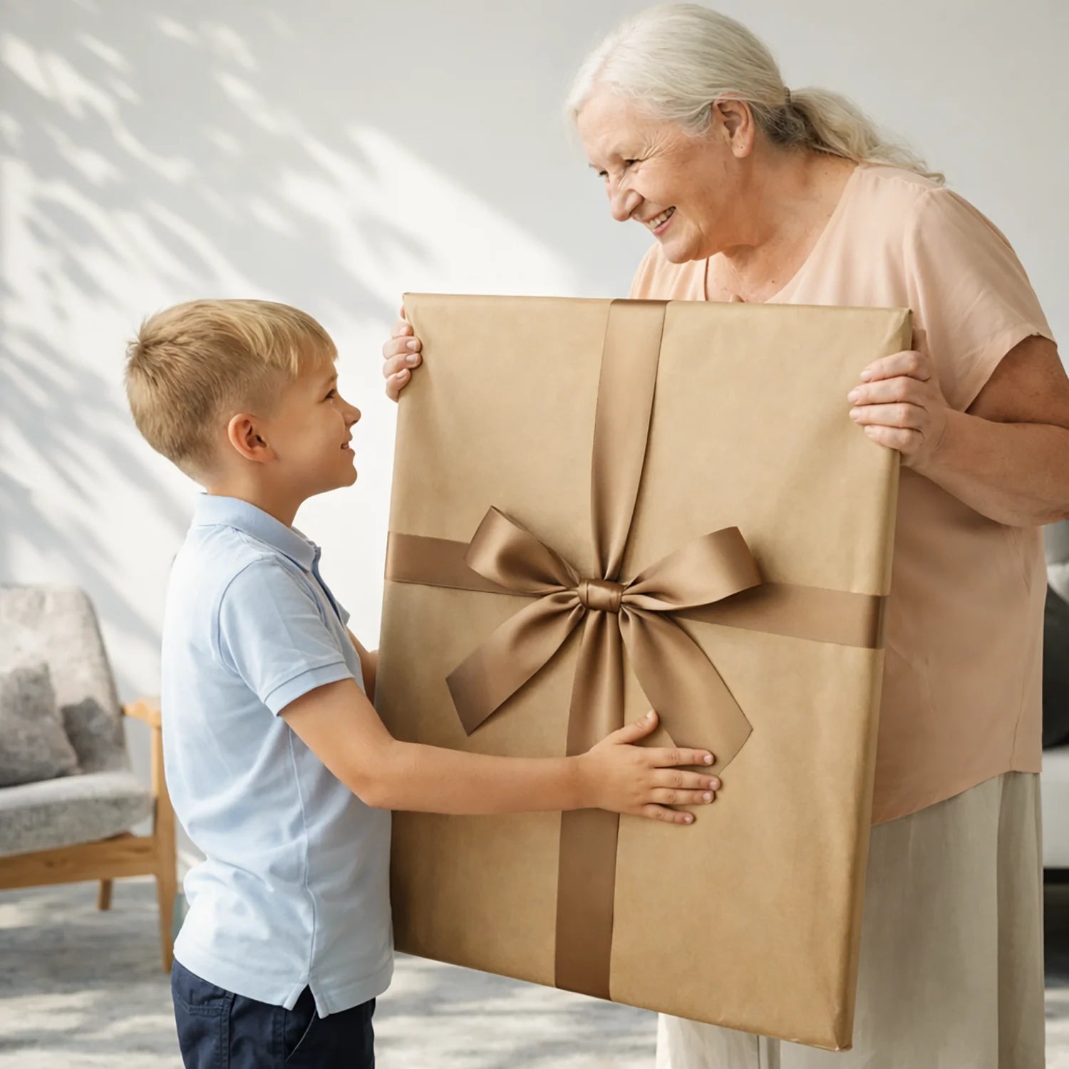 Image of Babciu, jesteś naszym szczęściem! - kolaż na płótnie z Twojego zdjęcia