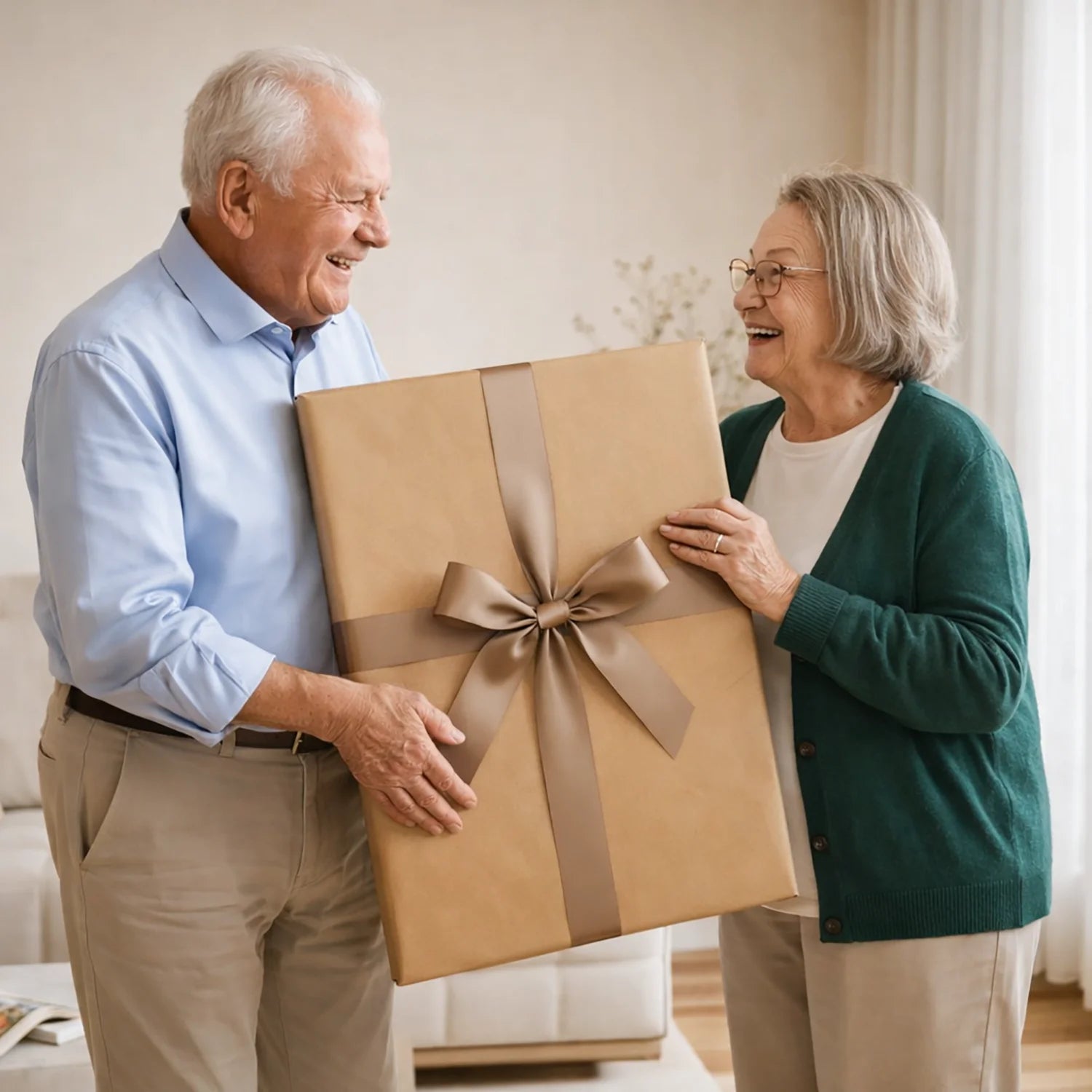 Image of Para dziadków ilustracja - obraz na płótnie z Twojego zdjęcia