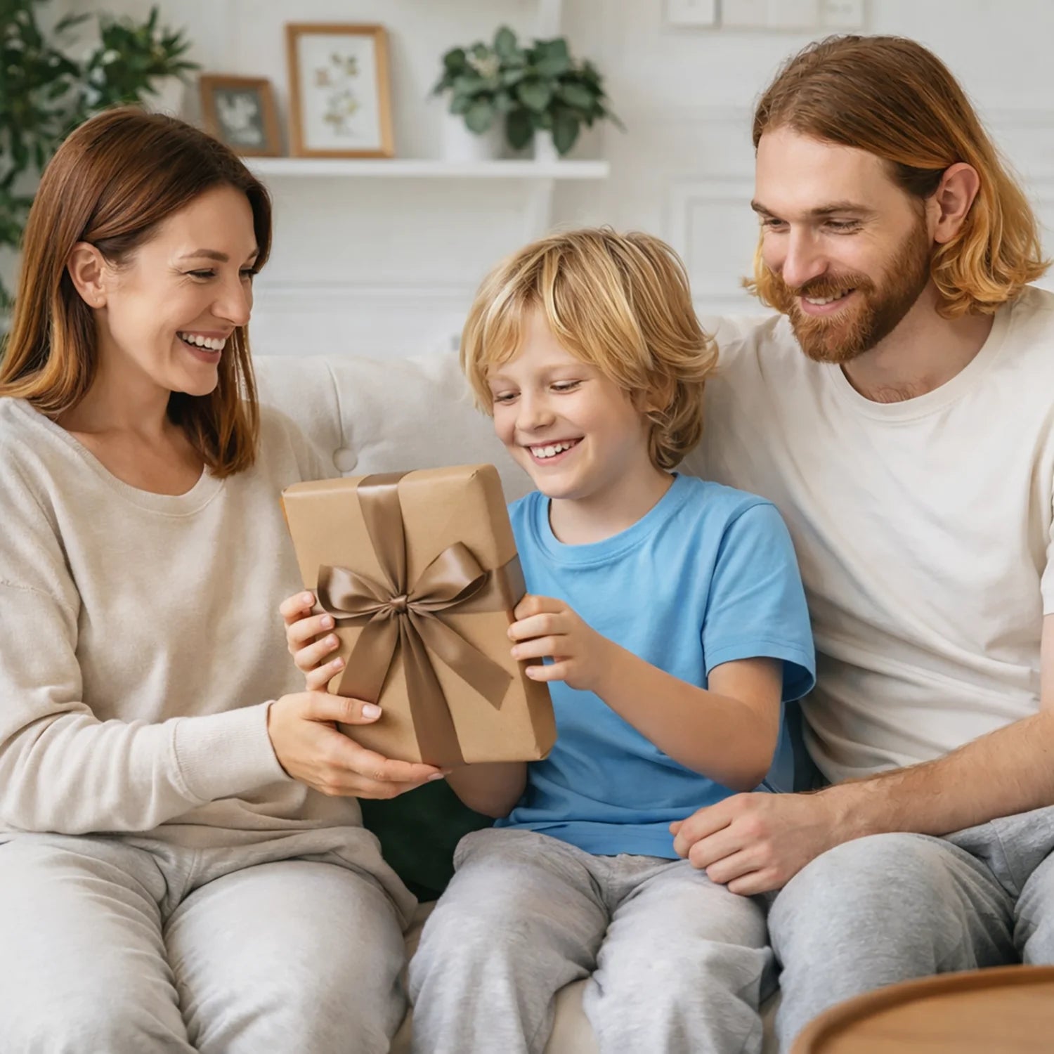 Image of Ilustracja taty i dziecka - druk na szkle, personalizowany prezent na Dzień Ojca