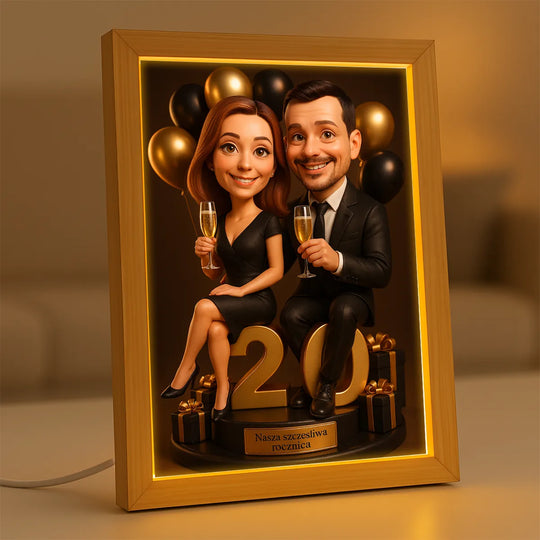 Nasza szczęśliwa rocznica - druk na szkle, portret z Twojego zdjęcia