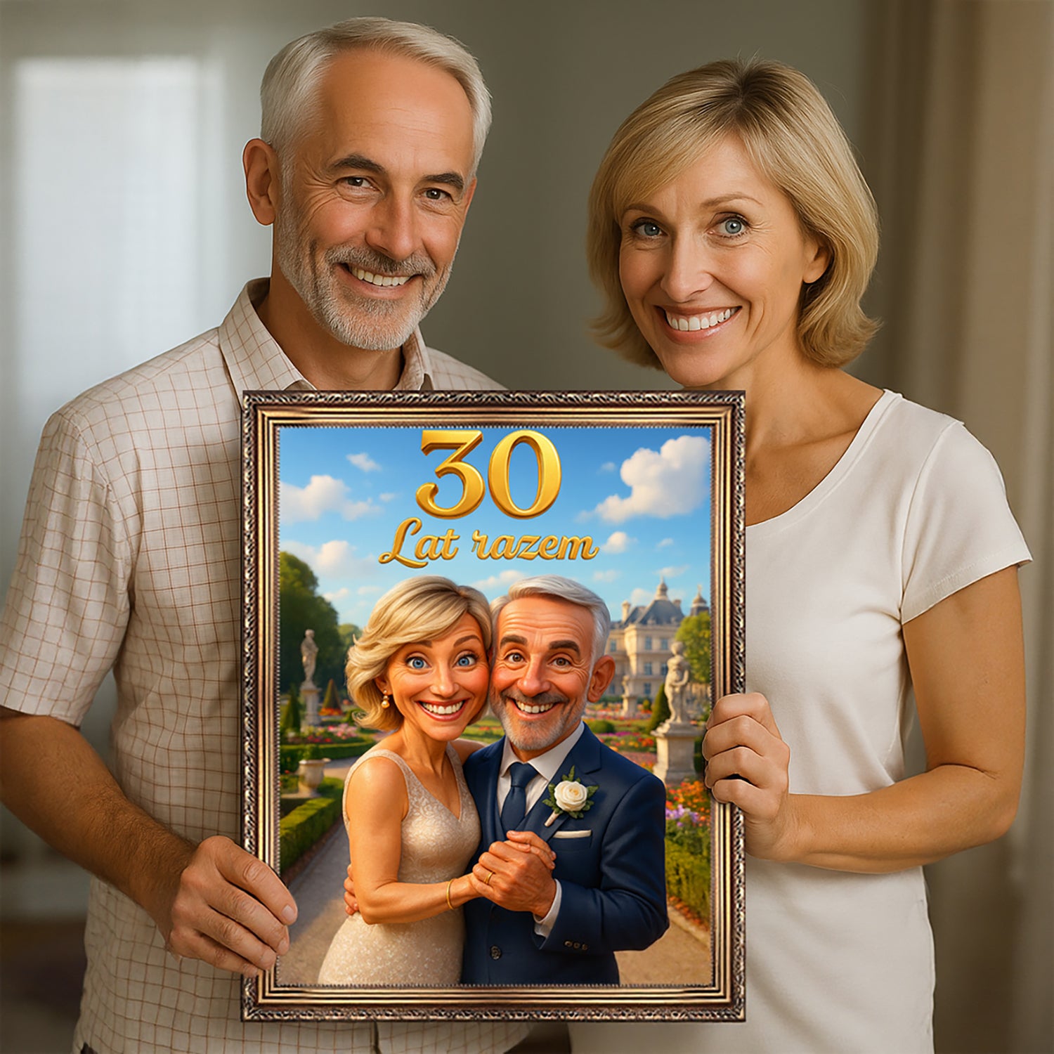 Image of Portret pary 30 lat razem - obraz na płótnie z Twojego zdjęcia