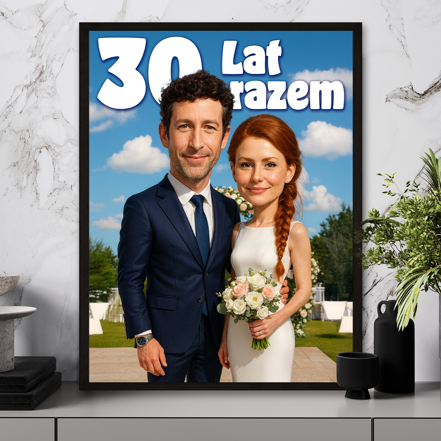 Image of Wspólna karykatura na 30 rocznicę - plakat z Twojego zdjęcia