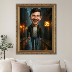 Image of Portret na 35 urodziny - obraz na płótnie z Twojego zdjęcia