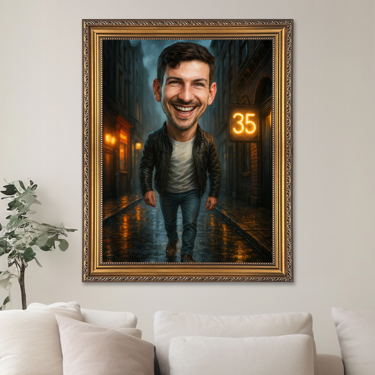 Portret na 35 urodziny - obraz na płótnie z Twojego zdjęcia