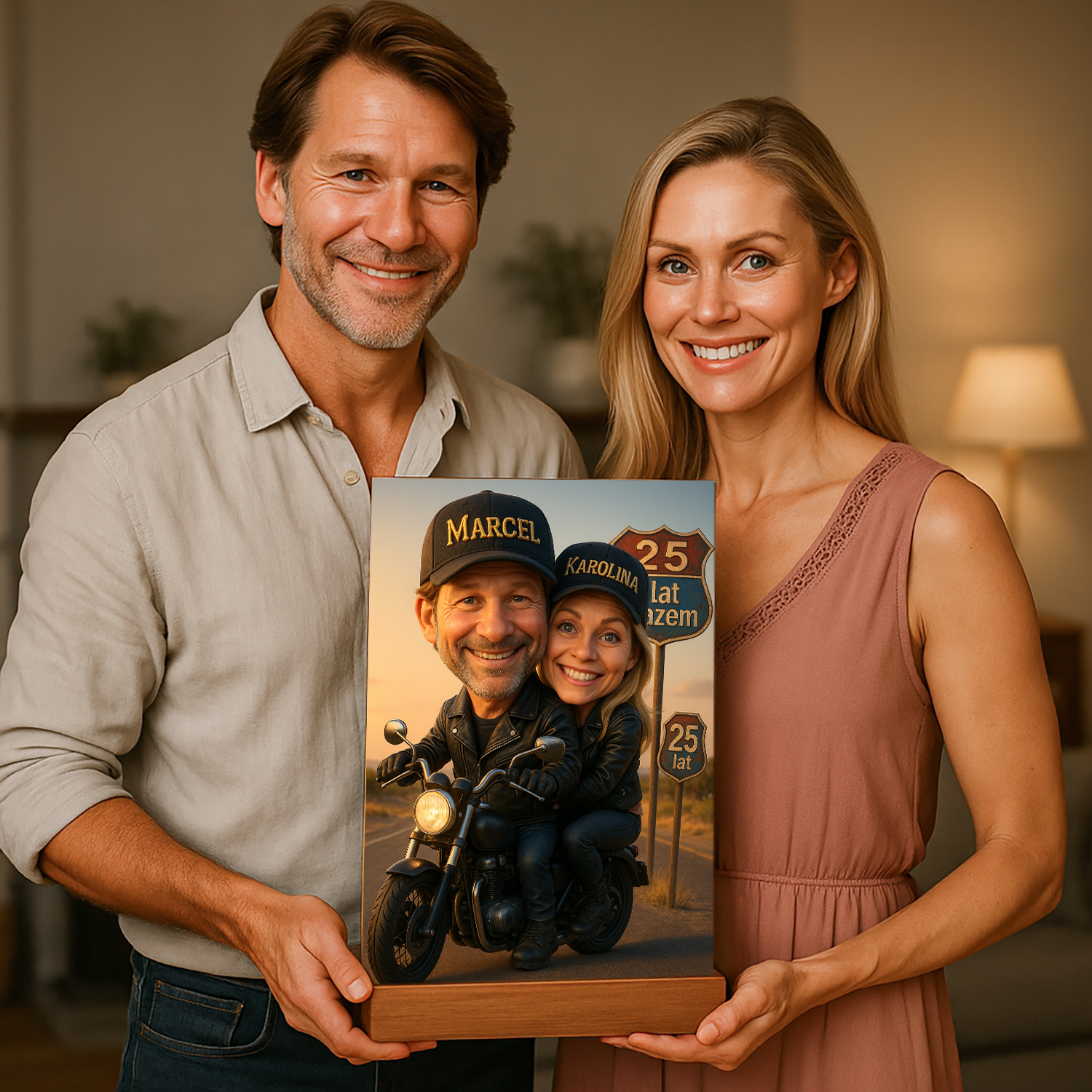 Image of Wspólny portret na 25 rocznicę - druk na szkle, portret z Twojego zdjęcia