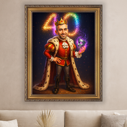 Image of Portret króla w dniu 40 urodzin - obraz na płótnie z Twojego zdjęcia