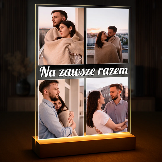 Na zawsze razem - druk na szkle, kolaż z Twoich zdjęć
