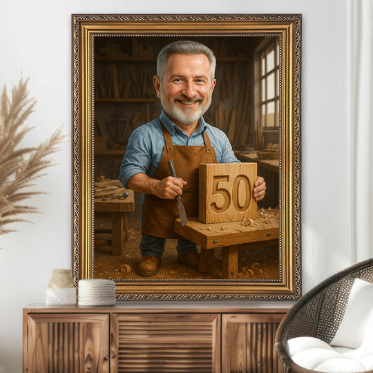 50 urodziny cieśli - obraz na płótnie z Twojego zdjęcia