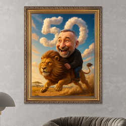 Image of Portret mężczyzny na 50. - obraz na płótnie z Twojego zdjęcia