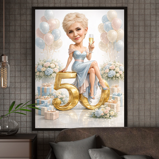 Jej wielki moment - plakat, personalizowany prezent na 50. urodziny