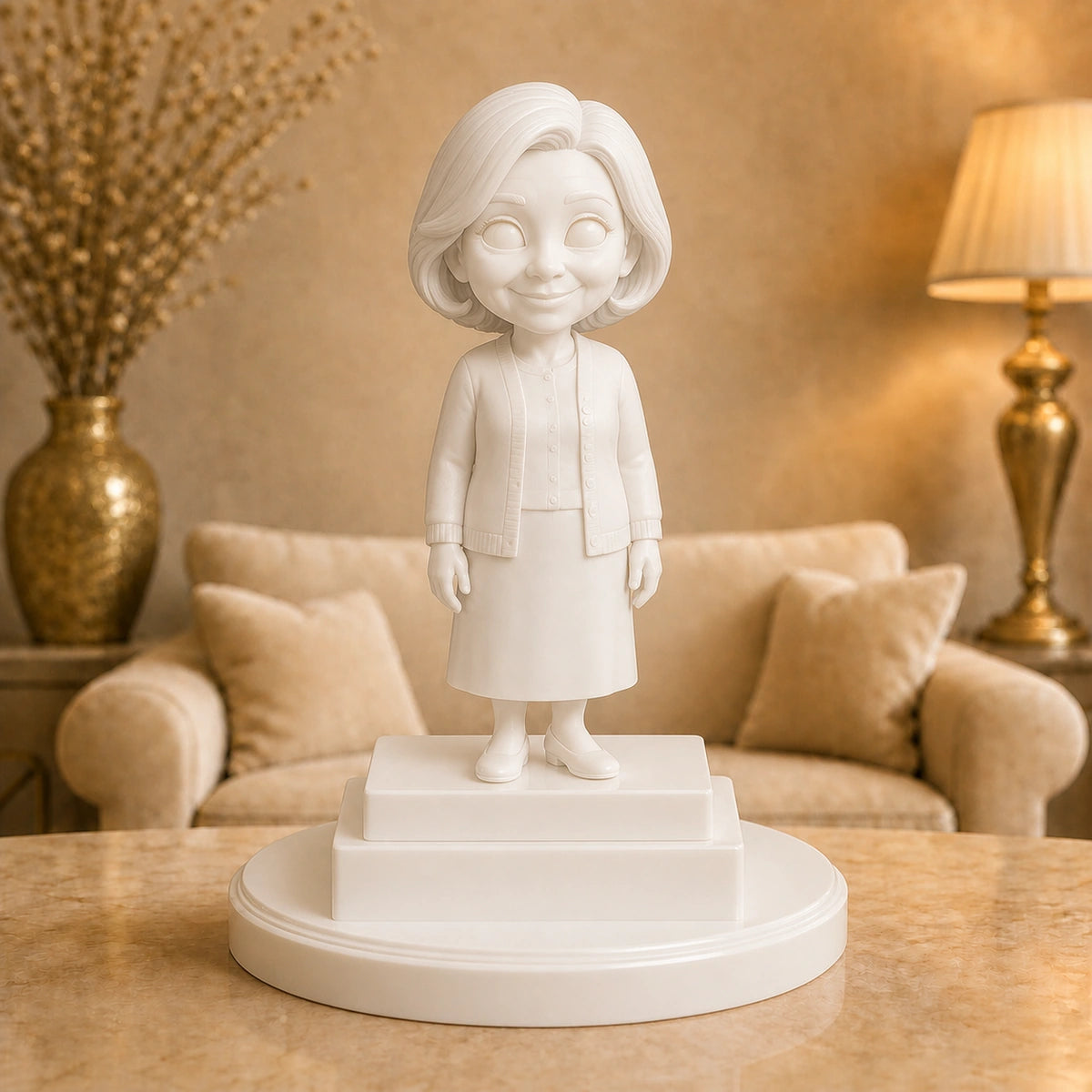 Image of Personalizowana figurka 3D karykatura ze zdjęcia – wyjątkowy prezent dla babci