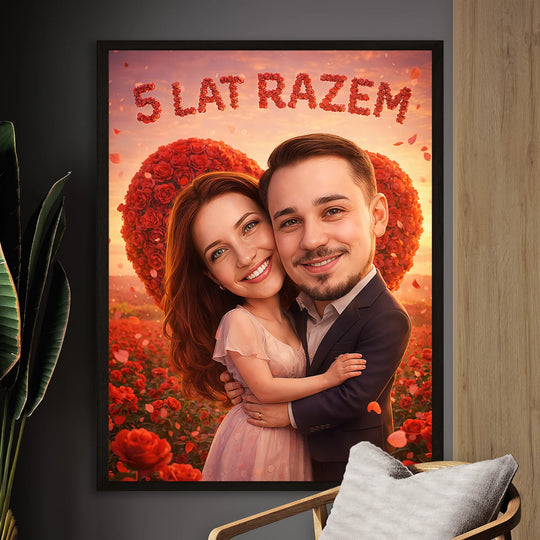 Zakochani w sobie od 5 lat - plakat z Twojego zdjęcia