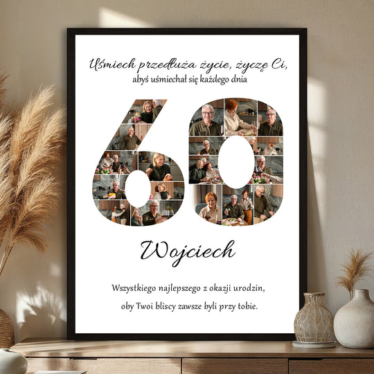 Kolaż z życzeniami od bliskich - plakat z Twojego zdjęcia