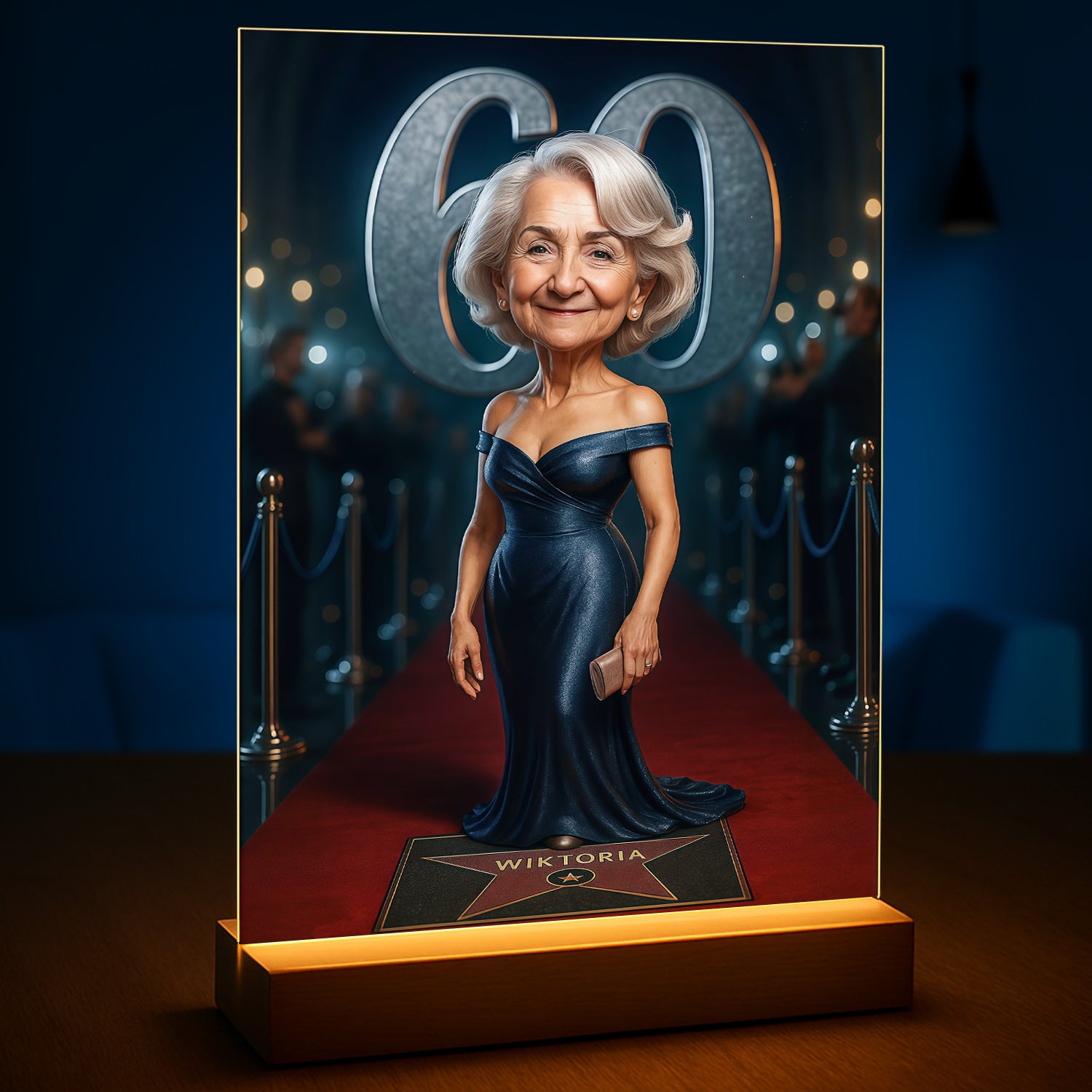 Image of 60 urodziny gwiazdy - druk na szkle, portret z Twojego zdjęcia