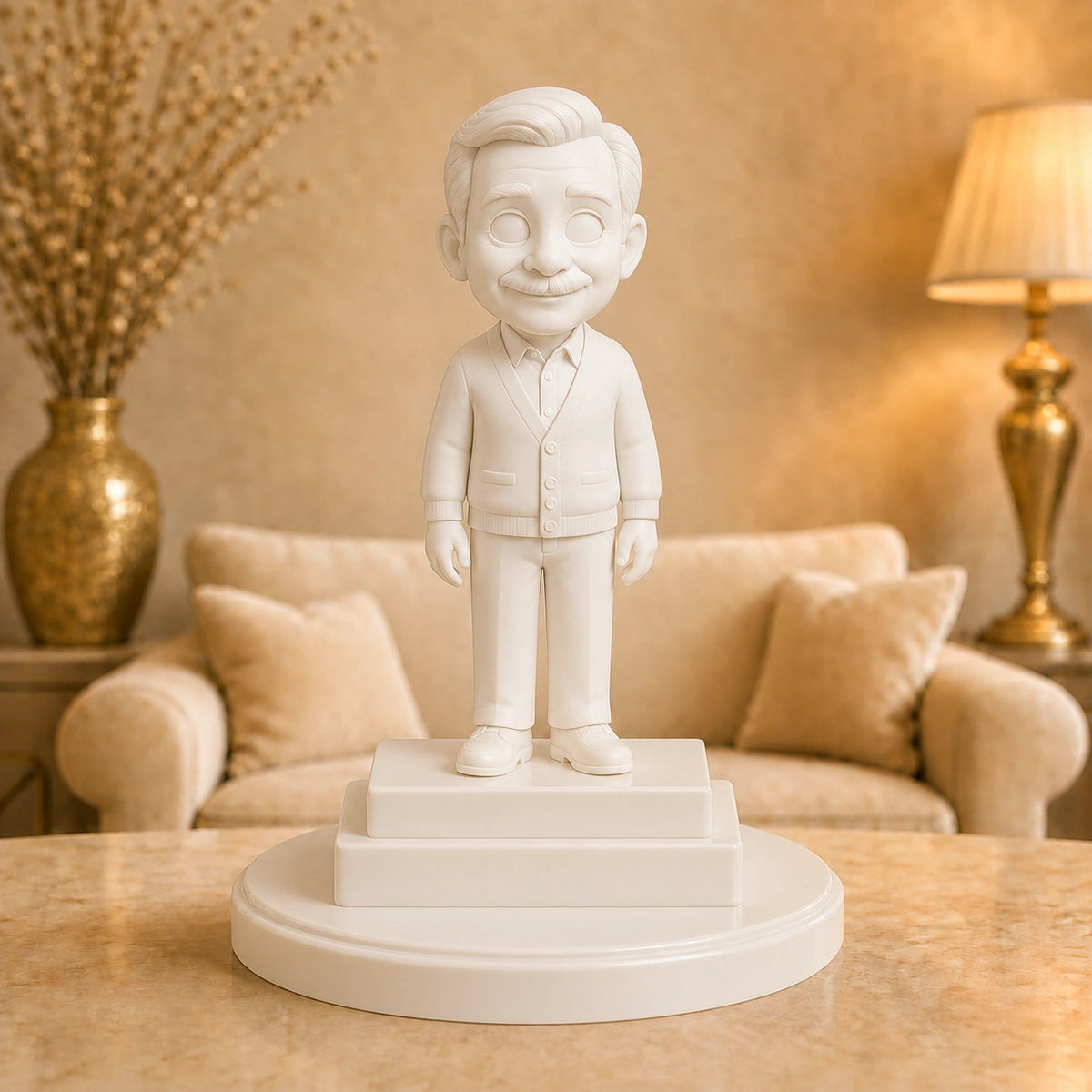 Image of Personalizowana figurka 3D karykatura ze zdjęcia – wyjątkowy prezent dla dziadka