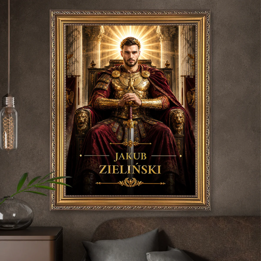 Oryginalny prezent dla niego – portret na płótnie ze zdjęcia Cezar